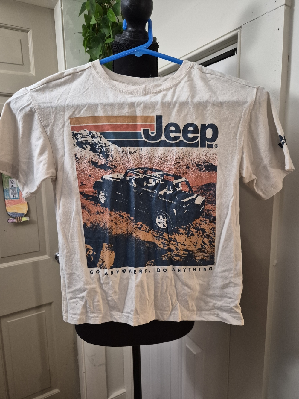 Jeep Kids' Cream Graphic Tee - Off-Road Adventure